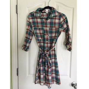 Ellison Plaid Button-down Dress